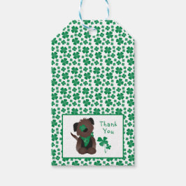 Etiquetas Para Regalos Gracias Perro Shamrock Green