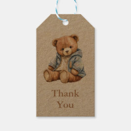 Etiquetas Para Regalos Gracias Personalizado de oso bonito Cumpleaños Ale