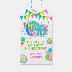 Etiquetas Para Regalos Gracias Pool Summer Birday Bash Pink Fiesta
