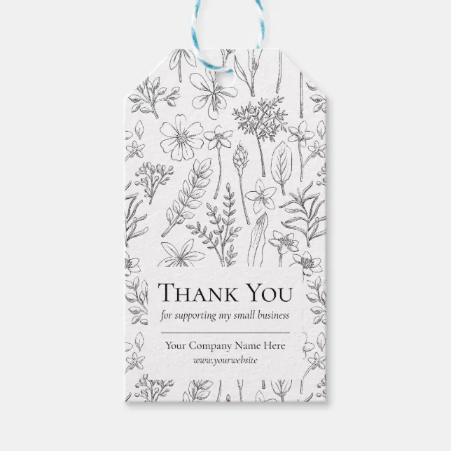 Etiquetas Para Regalos Gracias por apoyar mi negocio Floral |