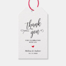 Etiquetas Para Regalos Gracias por celebrar con nosotros, Boda