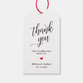 Etiquetas Para Regalos Gracias por celebrar con nosotros, Boda