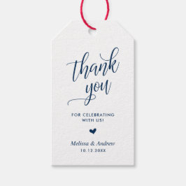 Etiquetas Para Regalos Gracias por celebrar, Marina Azul, Boda