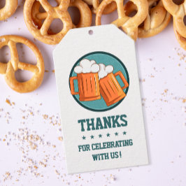 Etiquetas Para Regalos Gracias por el cumpleaños de cerveza