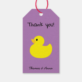 Etiquetas Para Regalos Gracias por el pato amarillo