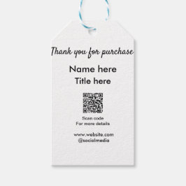 Etiquetas Para Regalos Gracias por el título del nombre de compra aquí ex