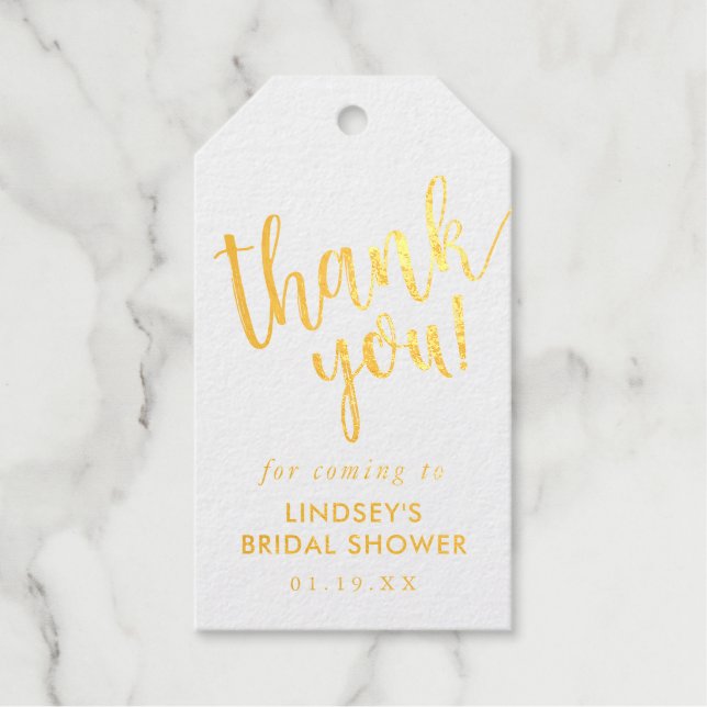 Etiquetas Para Regalos Gracias Por Favor A La Ducha Bridal Con Guión Letr (Anverso)