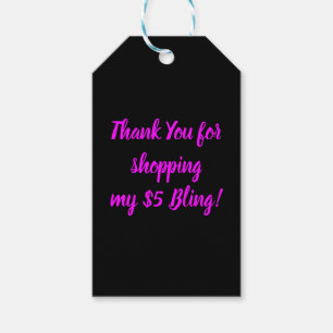 Etiquetas Para Regalos Gracias por hacer compras mis $5 Bling