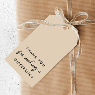 Etiquetas Para Regalos Gracias por hacer la diferencia
