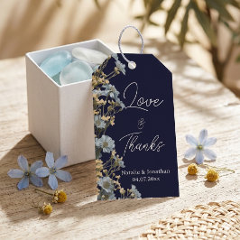 Etiquetas Para Regalos Gracias por la boda floral moderna de la Marina 