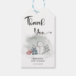 Etiquetas Para Regalos Gracias por la ducha de bebé de invierno