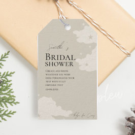 Etiquetas Para Regalos Gracias por la ducha de bebé minimalista rústica d