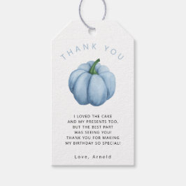 Etiquetas Para Regalos Gracias por la fiesta de cumpleaños de calabaza