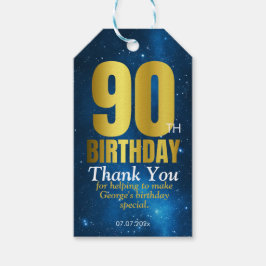 Etiquetas Para Regalos Gracias por la fiesta de cumpleaños número 90