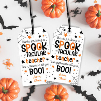 Etiquetas Para Regalos Gracias por ser un profesor Spooktacular halloween