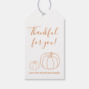 Etiquetas Para Regalos Gracias por tu lindo personalizado de calabaza Acc