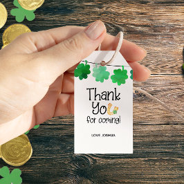 Etiquetas Para Regalos Gracias por venir Shamrock irlandés afortunado