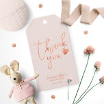 Etiquetas Para Regalos Gracias Rosa Relieve metalizado dorado Rosa Rubor<br><div class="desc">Gracias Rosa Relieve metalizado dorado Rosa Rubor Favor</div>