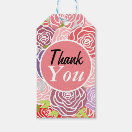 Etiquetas Para Regalos Gracias rosas Cute papel artesanal moderno