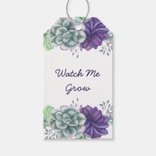 Etiquetas Para Regalos Gracias, Suculents Watch Me Grove Baby Shower