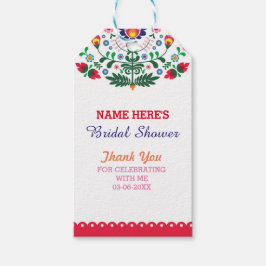 Etiquetas Para Regalos Gracias Tag Floral Fiesta México Bridal Shower