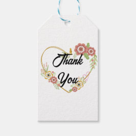 Etiquetas Para Regalos Gracias, Tag Heart Wreath Minimalism Dainty