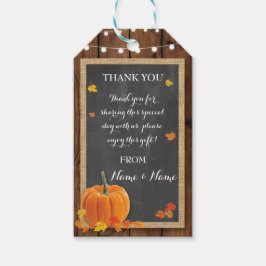 Etiquetas Para Regalos Gracias Tag Winter Wood Calabaza Boda Caída