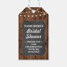 Etiquetas Para Regalos Gracias Tag Wood Chalk Rustic Bridal Shower