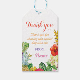 Etiquetas Para Regalos Gracias Tags Favor Aloha Tiki Luau Pineapple