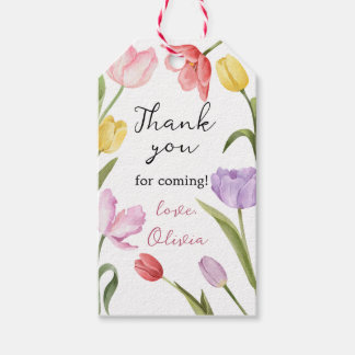 Etiquetas Para Regalos Gracias tulipanes floral boho
