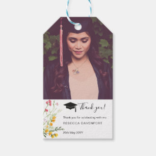 Etiquetas Para Regalos Graduación de Wildflowers Boho
