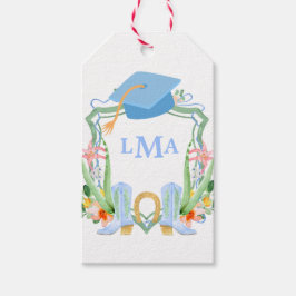 Etiquetas Para Regalos Graduación en monograma precoz de la niña del sur