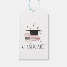 Etiquetas Para Regalos Graduación Graduada Libros de tapete Café