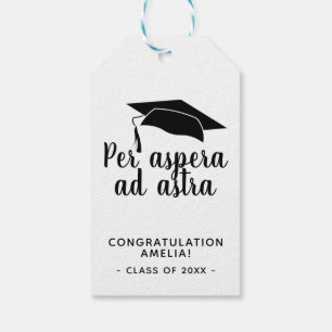 Etiquetas Para Regalos Graduación por aspera ad astra Latin Congrat