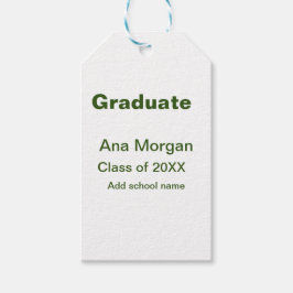 Etiquetas Para Regalos Graduado agregar nombre clase de nombre de escuela