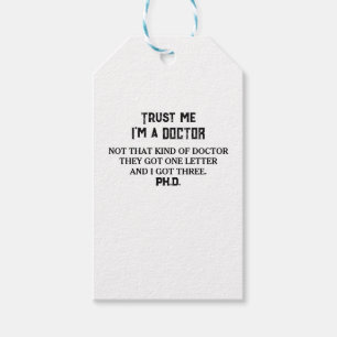 Etiquetas Para Regalos Graduado con Doctorado Frase Divertida No Ese Tipo