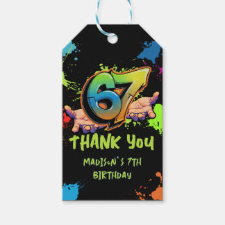 Etiquetas Para Regalos Graffiti Six Seven Kids 7th Birthday Gift Tags