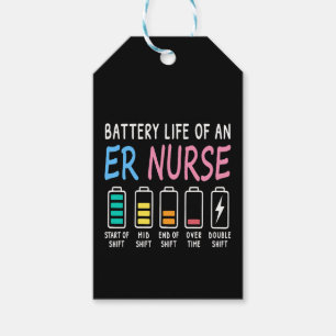 Etiquetas Para Regalos Gráfico de humor de la vida útil de la batería de