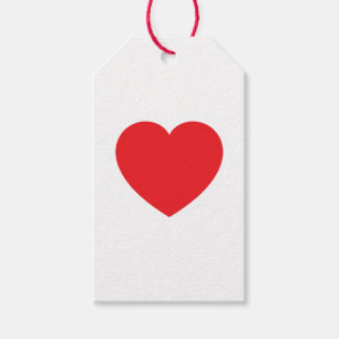 Etiquetas Para Regalos Gráficos de Corazón de Amor Rojo Blanco Moderno Li