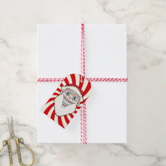 Etiquetas Para Regalos Gráficos de explosión de estrellas de Papá Noel