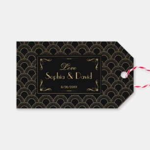 Etiquetas Para Regalos Gran Gatsby Vintage Boda Art Deco de los años 20