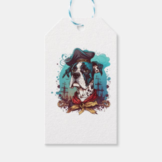 Etiquetas Para Regalos Gran Pirata de Perro de Danés