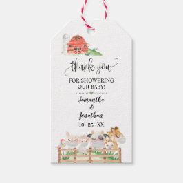 Etiquetas Para Regalos Granja de animales Baby Shower Favor
