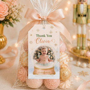 Etiquetas Para Regalos Gratitud personalizada Cascanueces Globo de Nieve