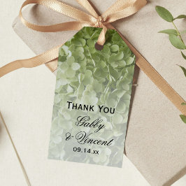 Etiquetas Para Regalos Green Annabelle Hydrangea Floral Wedding Favor Eti