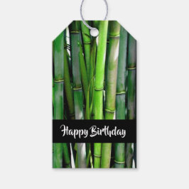 Etiquetas Para Regalos Green Bamboo Stalks Nature Photography Birthday