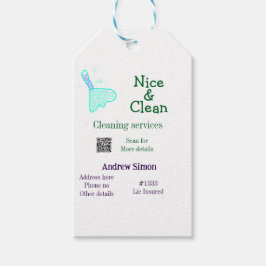 Etiquetas Para Regalos Green blue gitter clean mop add name address q r b