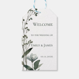 Etiquetas Para Regalos Green Floral Botanical Wedding