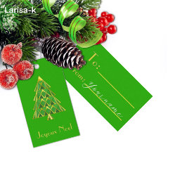 Etiquetas Para Regalos Green Joyoux Noel Christmas Tree Gift Tag