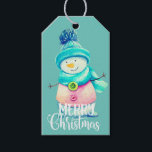 Etiquetas Para Regalos Green Merry Christmas snowman Personalizado<br><div class="desc">Añada un toque de moda a su envoltura de regalo con esta hermosa etiqueta de regalo de muñeco de nieve con hermosos Navidades coronados por la espalda. .Utilícelo desde y hacia atrás y retire wreath y Feliz Navidad para usar la etiqueta para otra ocasión durante el invierno o en cualquier...</div>
